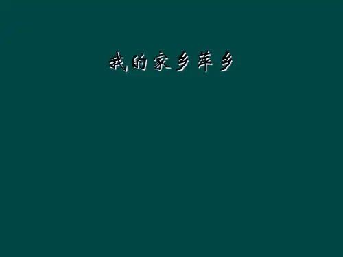 我的家乡萍乡