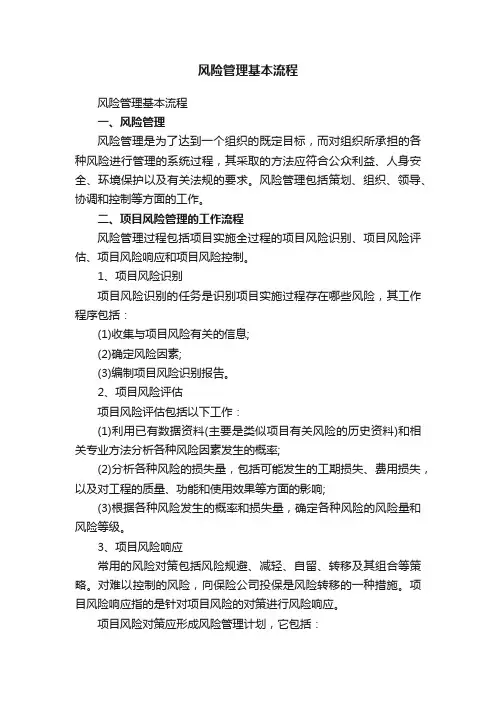 风险管理基本流程