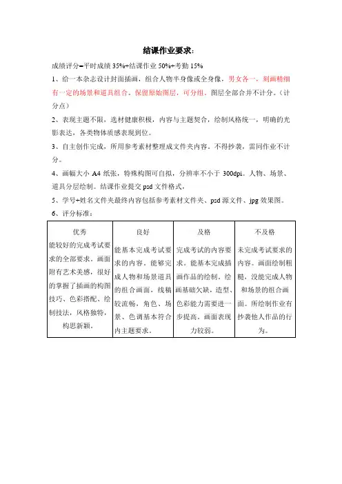 结课作业要求