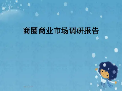 商圈商业市场调研报告
