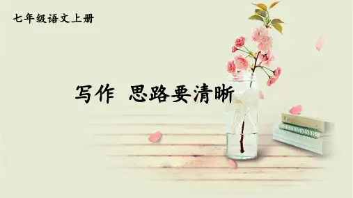 第四单元写作《思路要清晰》课件(共20张PPT)部编版语文七年级上册