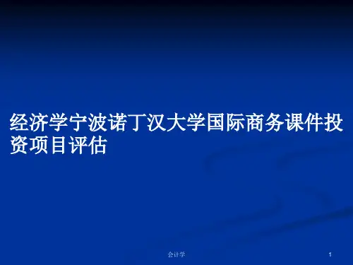经济学宁波诺丁汉大学国际商务课件投资项目评估PPT教案