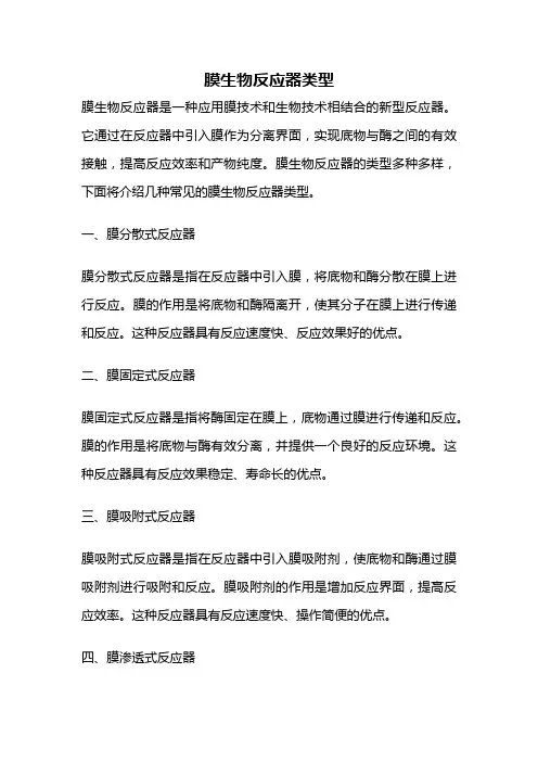 膜生物反应器类型