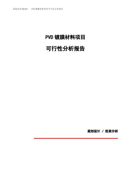 PVD镀膜材料项目可行性分析报告(模板参考范文)