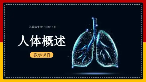 初中生物苏教版七年级下册《8.3人体概述》教学课件(完美版)