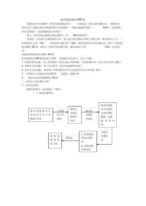 (完整word版)ER图画法1(教务系统)