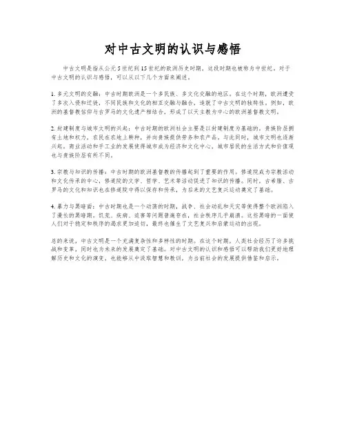 对中古文明的认识与感悟