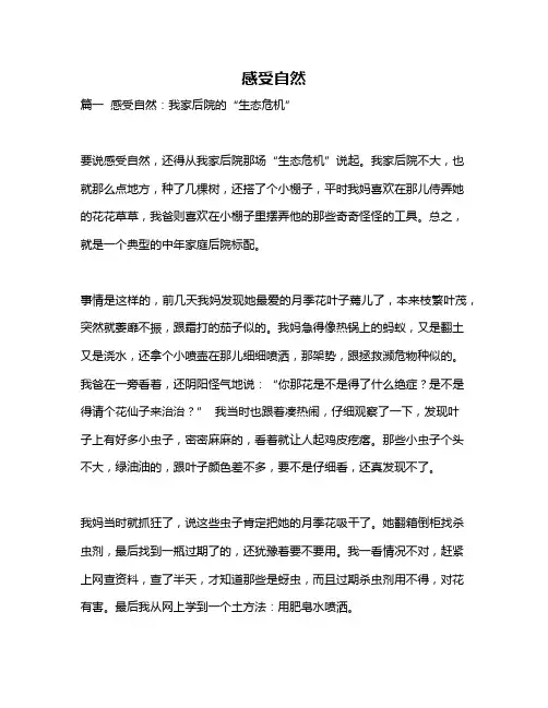 作文《感受自然》