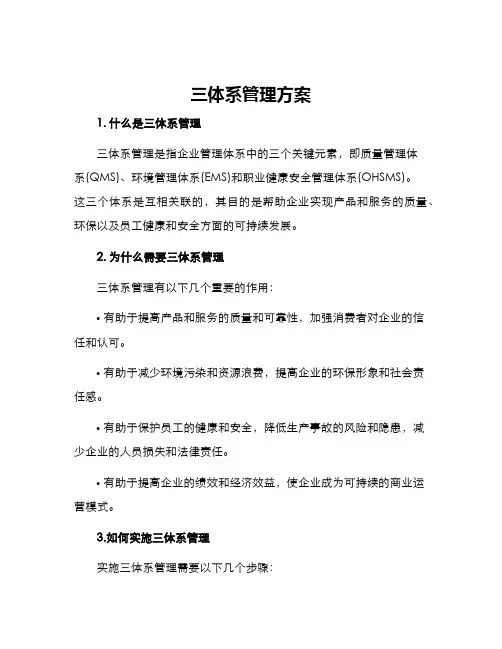 三体系管理方案