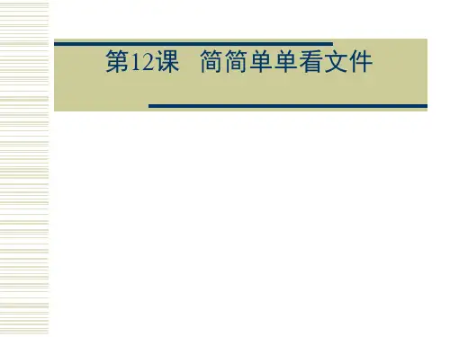 人教版(2015)信息技术三年级下册 12.简简单单看文件 说课课件(13ppt)