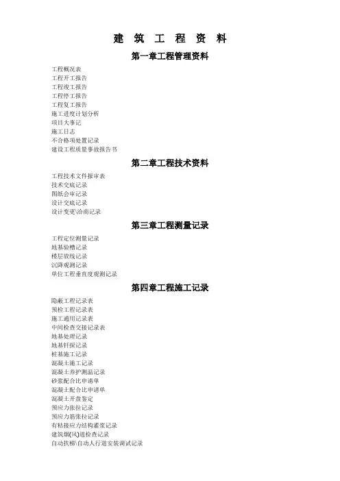 (完整版)建筑工程资料(全套)(最新整理)