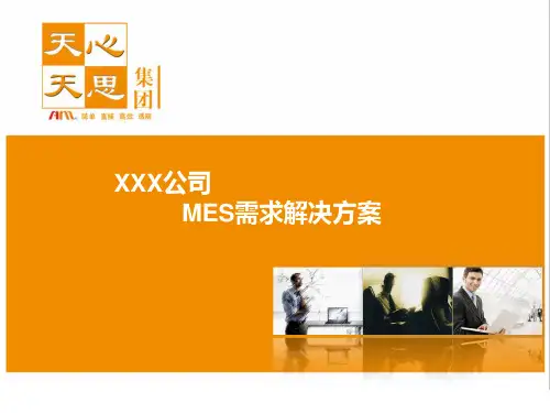 公司MES需求解决方案