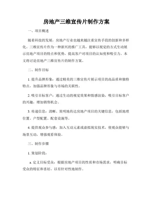 房地产三维宣传片制作方案