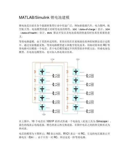 MA ABSimulink 锂电池建模