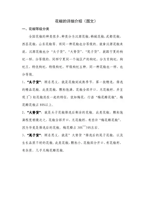 花椒的详细介绍(图文教程)包括花椒等级分类、花椒优劣鉴别、青花椒与红花椒的区别等