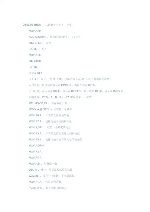 MCS-51单片机实用子程序库
