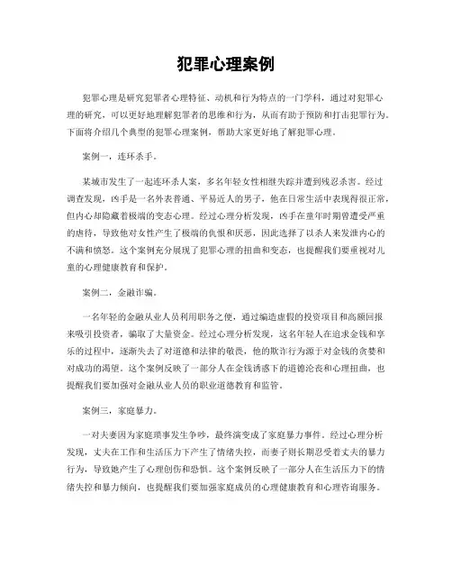 犯罪心理案例