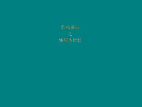 临床感染之病原体检验