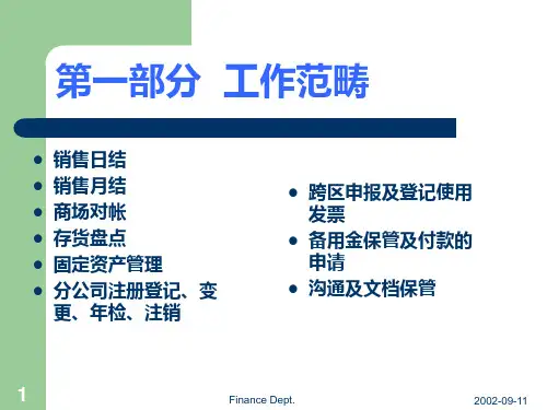 最新店铺财务知识培训PPT课件