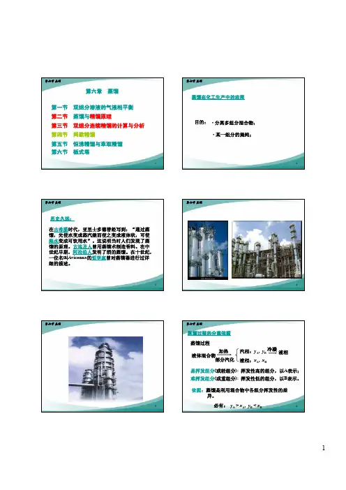 化工原理第六章 蒸馏