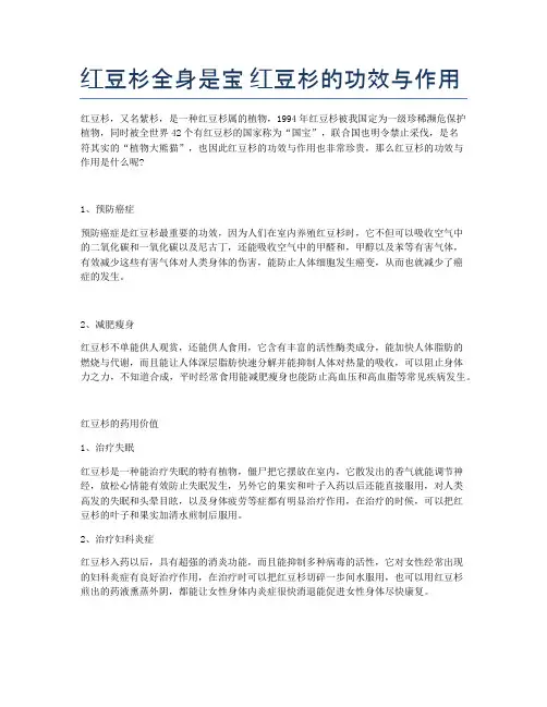 红豆杉全身是宝-红豆杉的功效与作用