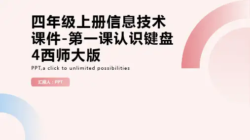 四年级上册信息技术课件-第一课认识键盘4西师大版