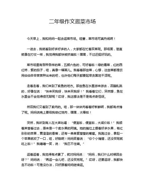 二年级作文逛菜市场