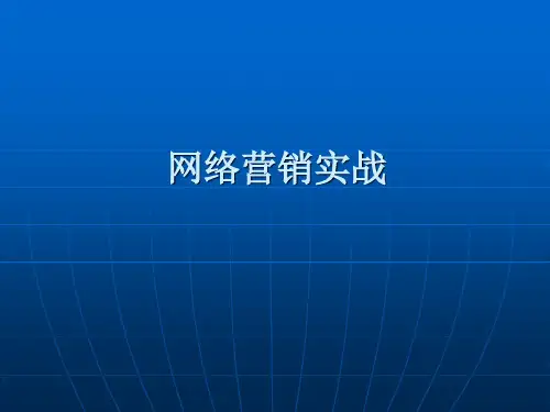 网络营销实战的讲义