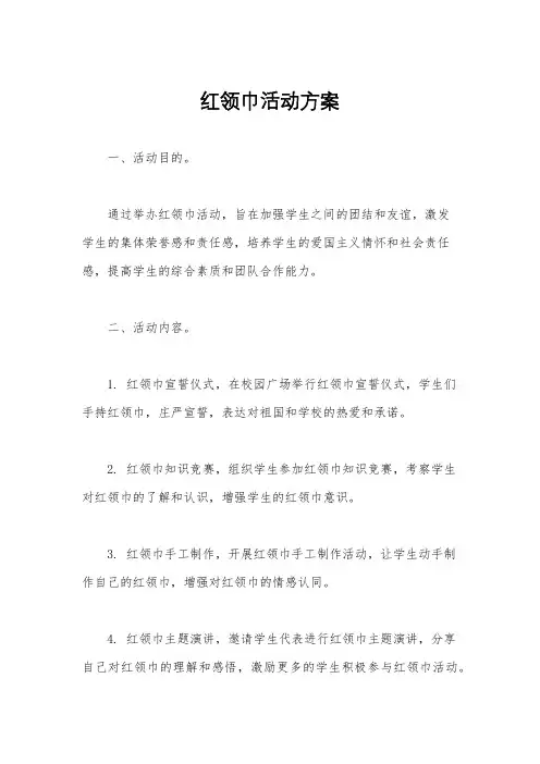 红领巾活动方案