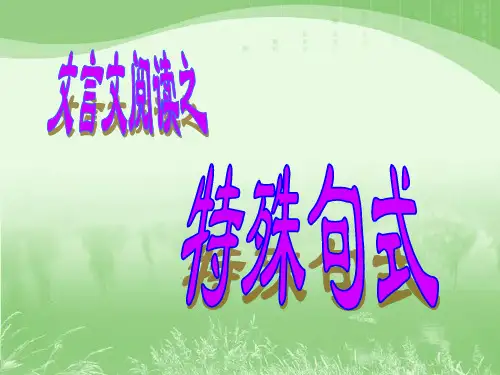 高中语文   特殊句式