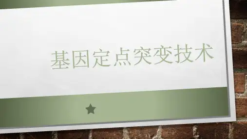 基因定点突变技术