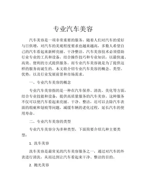 专业汽车美容
