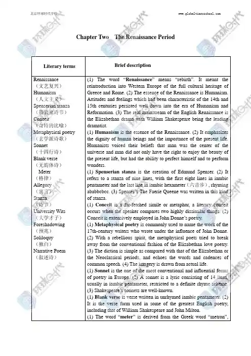 环球时代 英美文学讲义 第二章