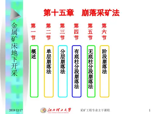 第十六章--崩落采矿法