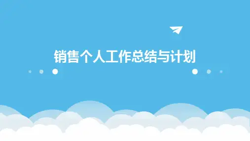 销售个人工作总结与计划PPT