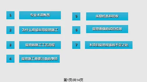 旋挖桩施工工艺总结PPT课件