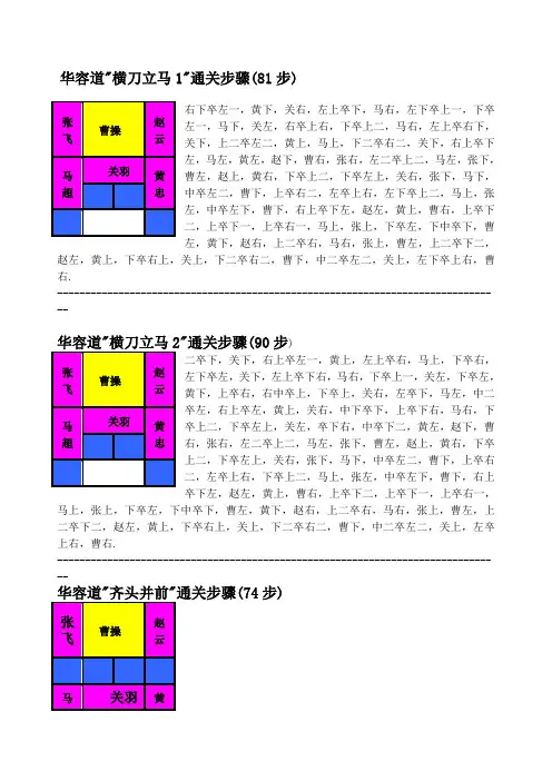 华容道(带图解)