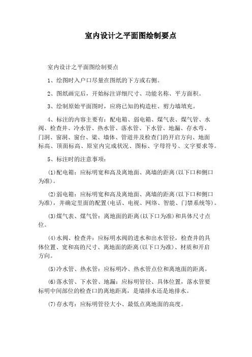 室内设计之平面图绘制要点