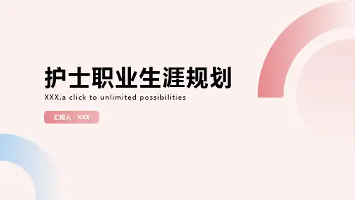 护士职业生涯规划ppt模板