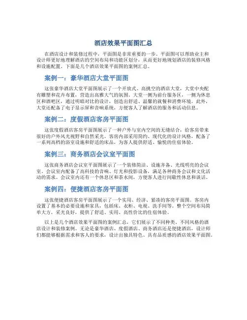 酒店效果平面图汇总
