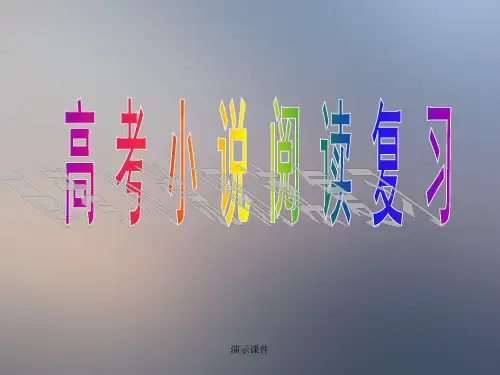 归纳2019高考小说阅读复习培训课件