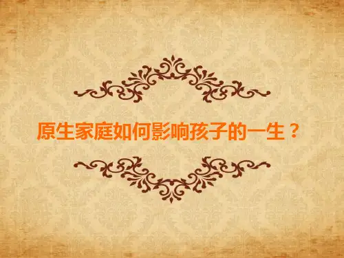 原生家庭如何影响孩子的一生