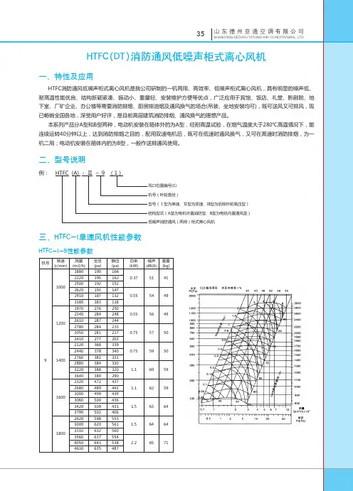 HTFC(DT)消防通风低噪声柜式离心风机
