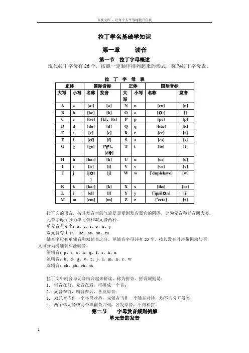 植物拉丁学名基础