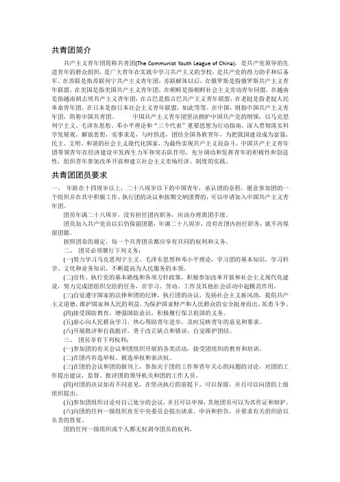 基础团务知识1