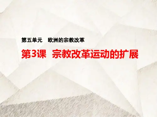 人教版高中历史选修1精品课件4：第3课  宗教改革运动的扩展