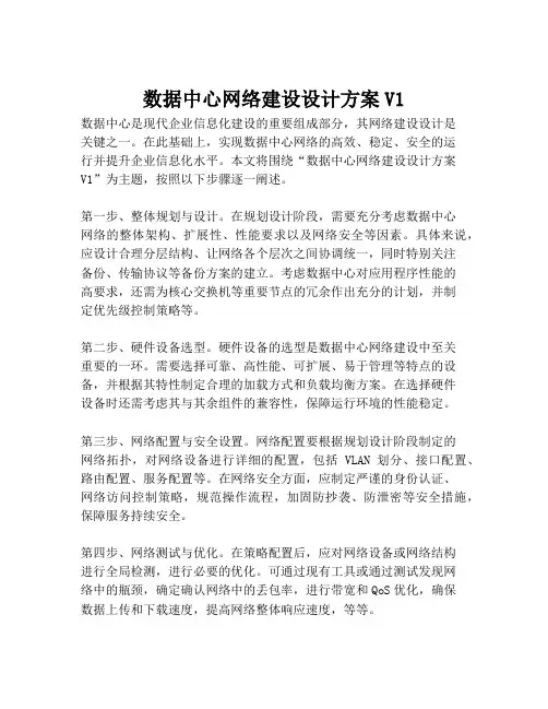 2023-数据中心网络建设设计方案V1-1