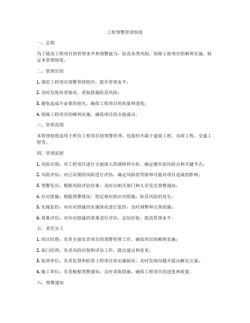 工程预警管理制度