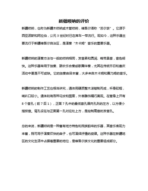 新疆唢呐的评价