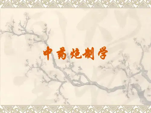 中药炮制学 第一章 绪论